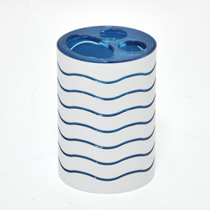 พลาสติกรูปทรงกระบอกสีน้ำเงินอุปกรณ์ห้องน้ำ - Product Image 3