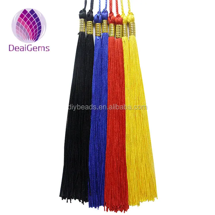 Wisuda Tassel Upacara Rumbai Rumbai Panjang 22Cm dengan Liontin Tahun Loop