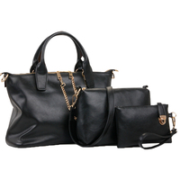 Grosir Desainer India Wanita Mewah Label Pribadi Dompet Tangan Merek Vintage 3 In 1 Tas Tangan Set untuk Wanita