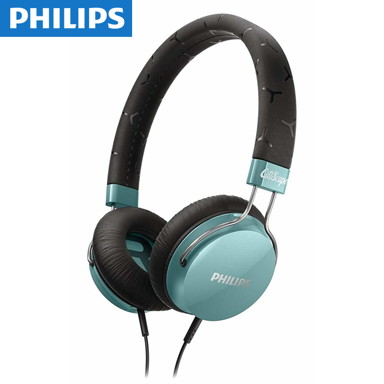 Headphone 2018 Asli, Headset Earphone Asli untuk Headphone Philips BASS + On Ear-Hitam