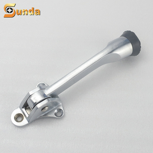 Fermaporta a pedale regolabile in acciaio inossidabile in lega di zinco fermaporta in gomma antiscivolo per porta in legno - Product Image 2