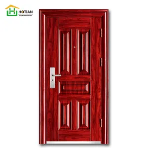 Modern stainless steel main door design low price china watertight metal security door for sales