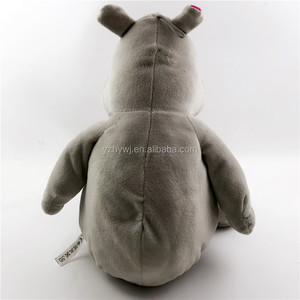 8 "/20 cm peluche animal lindo hipopótamo gris suave felpa juguete de peluche animal - Product Image 4