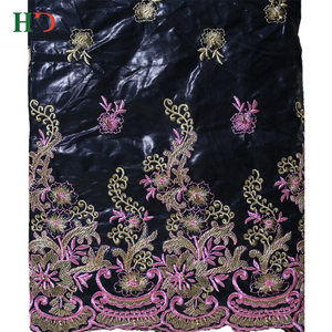 H & D Hot Gros Meilleur <span class=keywords><strong>Prix</strong></span> Perles Broderie <span class=keywords><strong>Bazin</strong></span> <span class=keywords><strong>Getzner</strong></span> Sequin Dentelle Tissu Dans Alibaba - Product Image 2