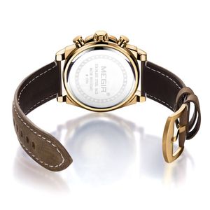 Montres de sport <span class=keywords><strong>Megir</strong></span> 2094G à bas <span class=keywords><strong>prix</strong></span> pour hommes, étanches, <span class=keywords><strong>Montre</strong></span> Homme, vente en gros de montres-bracelets en cuir pour hommes - Product Image 4