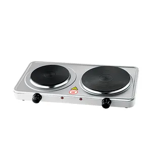 Electric Stove Cooker YQ 2500W Double Mini Travel Stainless Steel Electric Cooker Portable Hot Plate Stove Thermostat