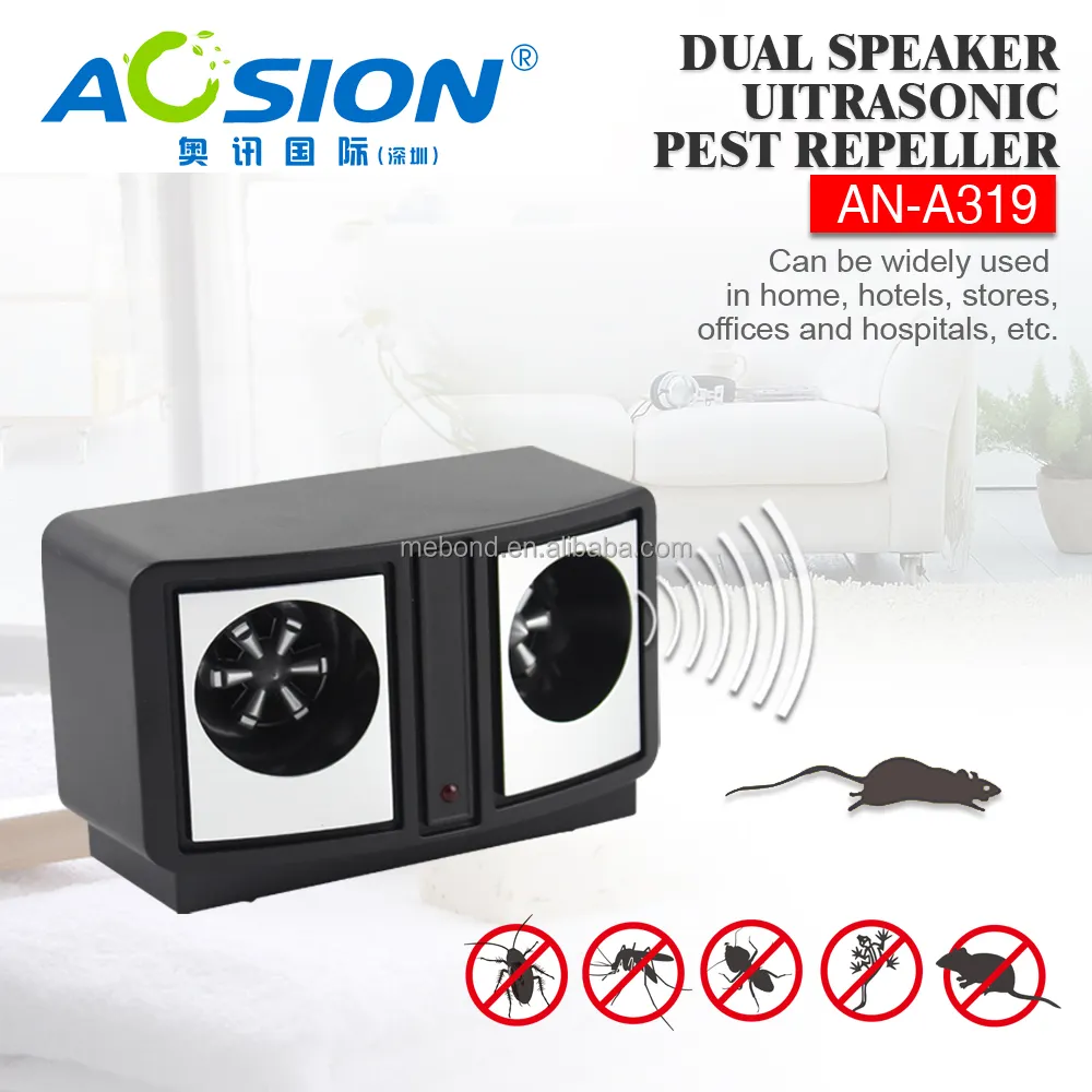 Aosion manufacturer cheap price Pest Repeller Speaker Dual Sonic Pest Repeller