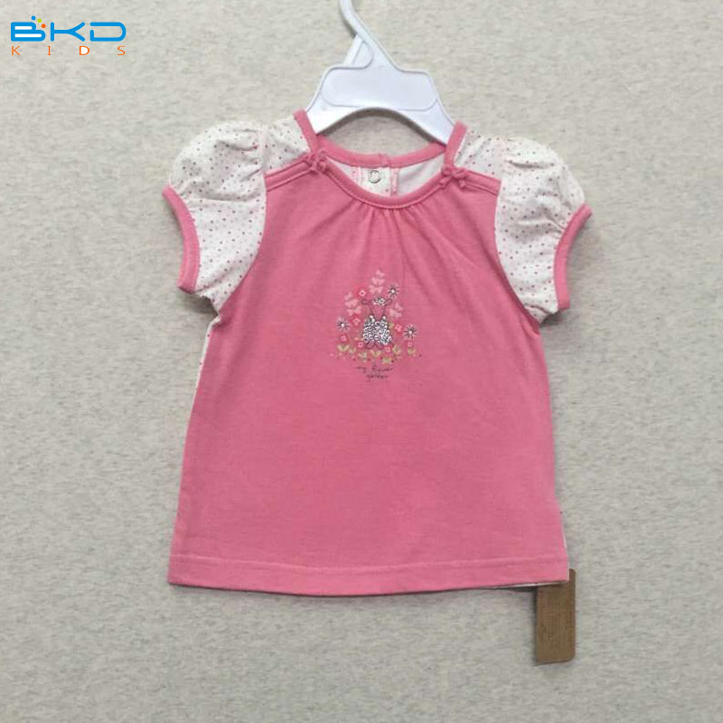 BKD новый дизайн, хлопковый топ для маленьких девочек