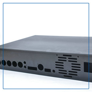 Piezas de chapa de acero 45 hechas a medida, componentes de doblado de estampado para carcasa de gabinete de telecomunicaciones, acabado en aerosol negro ISO9001 - Product Image 4