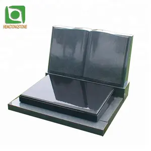 Venta al por mayor cementerio, mano tallada Shanxi de granito negro Biblia lápida - Product Image 1