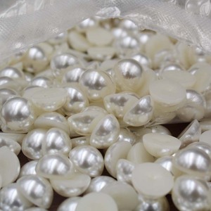 Posteriore piana di <span class=keywords><strong>plastica</strong></span> pearl senza foro ABS perla mezza perle - Product Image 6