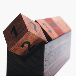 Vendite calde di moda manualmente calendario cubo di legno, calendario creativo calendario perpetuo fai da te - Product Image 6