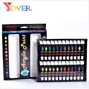 Offre Spéciale Pas Cher Prix 24 couleurs 12ml acrylique Peinture Ensemble