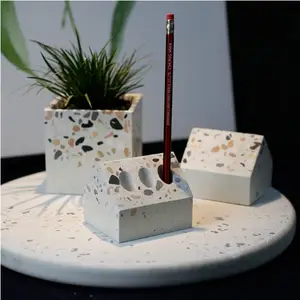 Nordic style cement pen holder small building decoration concrete silicone mold