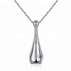 MECYLIFE pendentif bouteille de parfum en acier inoxydable, médaillon à vis, pendentif collier <span class=keywords><strong>boule</strong></span> de Bowling en forme d'urne - Product Image 4