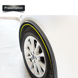 JDM Racing Culture-guardabarros Universal de fibra de carbono para <span class=keywords><strong>coche</strong></span>, <span class=keywords><strong>Protector</strong></span> de arco para cejas, tira de labios, 2 uds. - Product Image 3