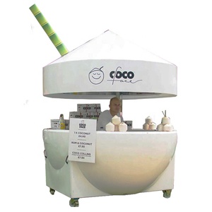 Nuevo quiosco de jugo de coco comercial para exteriores, cabina de Metal y fibra de vidrio con bomba de alta productividad de 220V para la industria alimentaria - Product Image 1