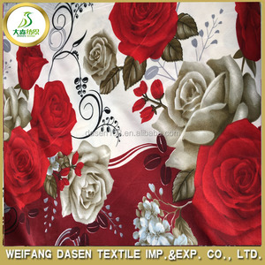 Weifang Textiel 100 <span class=keywords><strong>Polyester</strong></span> <span class=keywords><strong>75dx150d</strong></span> Geborsteld Print Stof Met Verschillende Ontwerpen