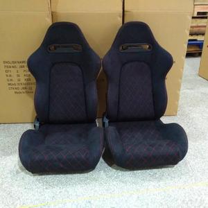 Pair <strong>Black</strong> Stitch/<strong>Red</strong> Suede Reclinable Car <strong>Racing</strong> <strong>Seat</strong> JBR <strong>Racing</strong> <strong>Seat</strong> 1019B