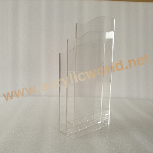 Porte-revues mural en acrylique transparent personnalisé personnalisé/porte-brochure dépliant personnalisé présentoir de brochure - Product Image 5