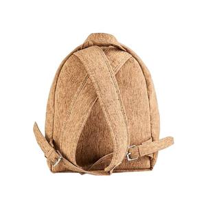 Design Cork Quilted Point <strong>Small</strong> <strong>Backpacks</strong> <strong>Black</strong> Beige Back Pack Travel School Bag for Girls - Product Image 4