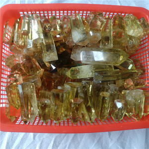 Natural <span class=keywords><strong>citrino</strong></span> <span class=keywords><strong>cristallo</strong></span> di quarzo punti minuscolo <span class=keywords><strong>cristallo</strong></span> guarigione sei lati bacchette - Product Image 6