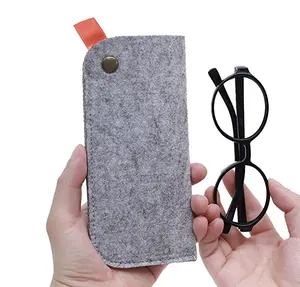 Portable Soft Slip In Eyeglass Glass Sunglasses Pouch Holder Felt Glasses Case