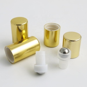 Rỗng 1Ml 2Ml 3Ml 5Ml 10Ml Hổ Phách Thủy Tinh Tinh Dầu Con Lăn Bóng Chai Với UV Vàng Nhôm Cap - Product Image 4