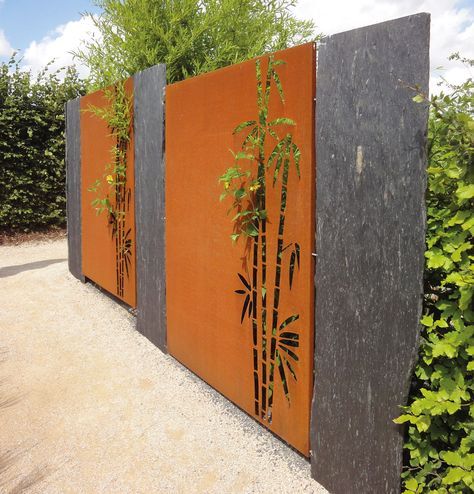 Moderne Corten Stahl Metall Yard Zaun Panels mit günstigen Preis