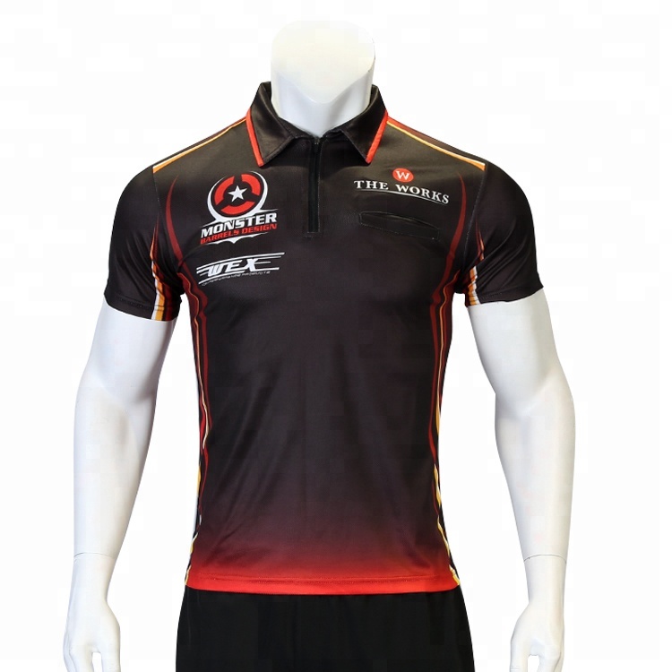 Один четверть 100% полиэстер Сублимация Пользовательские дешевые оптовые мужские дротики Джерси