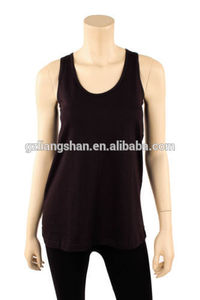 2015 nuevo OEM barato para <span class=keywords><strong>mujer</strong></span> Loose Fit Tank Top 100% algodón relajado soportar Flowy básica <span class=keywords><strong>camiseta</strong></span> sin mangas sml - Product Image 3