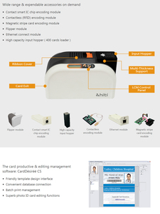 Máy in thẻ căn cước CS-220e công suất cao, in chuyển nhiệt hai mặt bằng mực in thăng hoa/dung môi/bột màu, công nghệ hologram mới - Product Image 3