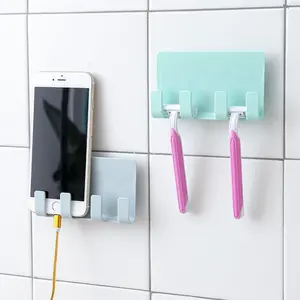 Wall Mount Charger อะแดปเตอร์แขวนโทรศัพท์มือถือโทรศัพท์มือถือผนังชาร์จผู้ถือชั้นวาง