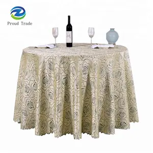 Wholesale luxury cheap wedding party banquet 90 inch damask round table cloth