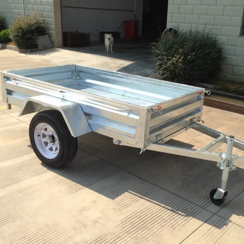 Hot sale 2 wheel trailer strong box utility car trailers prices