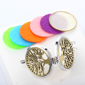 Gros Femmes Lumineux Ronde Médaillon Pendentif Collier Ouvert Arbre De Vie Huile Essentielle Diffuseur Collier - Product Image 5