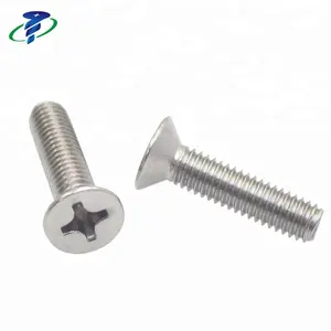 Inoxidable Phillips/cabeza plana Csk cabeza de tornillo de máquina M6