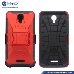 Proveedores de Guangzhou China PC + TPU doble protectora de la caja del teléfono celular con pata de cabra para Alcatel OT5010 - Product Image 1