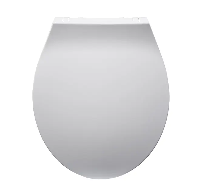 Bentuk bulat garis ramping tutup lembut satu tombol pelepasan cepat urea UF penutup tempat duduk toilet untuk dewasa untuk peralatan sanitasi