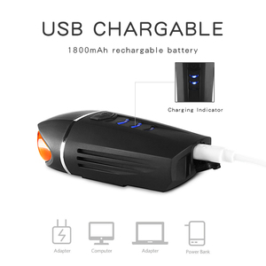 USB Sạc Phía Trước Xe Đạp Ánh Sáng Lithium Battery LED Bike Báo Động Đi Xe Đạp Ánh Sáng Đèn Núi Phụ Kiện Xe Đạp - Product Image 4