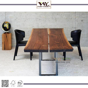 <span class=keywords><strong>Meilleure</strong></span> vente Table de salle à manger en dalle de noyer en bois de Suar Live Edge/Noyer noir américain/Table en bois en dalle de Thibet géante pour restaurant - Product Image 4