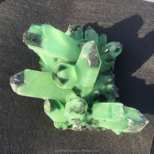 Scuro naturale cristallo fantasma verde fantasma di cristallo di quarzo cluster - Product Image 1