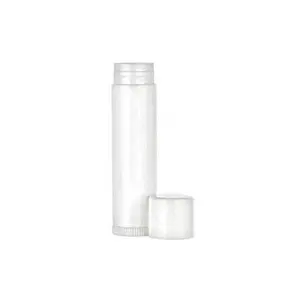 Dudak balsamı ambalaj tüpü parfüm Deodorant tı konteyner stokta şeffaf plastik BPA ücretsiz boş yuvarlak beyaz siyah 0 .15oz 5g kozmetik