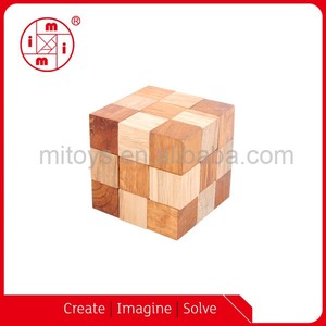 Renseignement 3D puzzle en bois sortir la balle drôle cube iq jeu iq jouet <span class=keywords><strong>2</strong></span> couleurs Snake Cubes pour adulte - Product Image 2