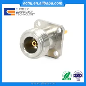 Montaje en panel N Tipo Jack hembra Recta RF Conector coaxial RF del Conector Coaxial