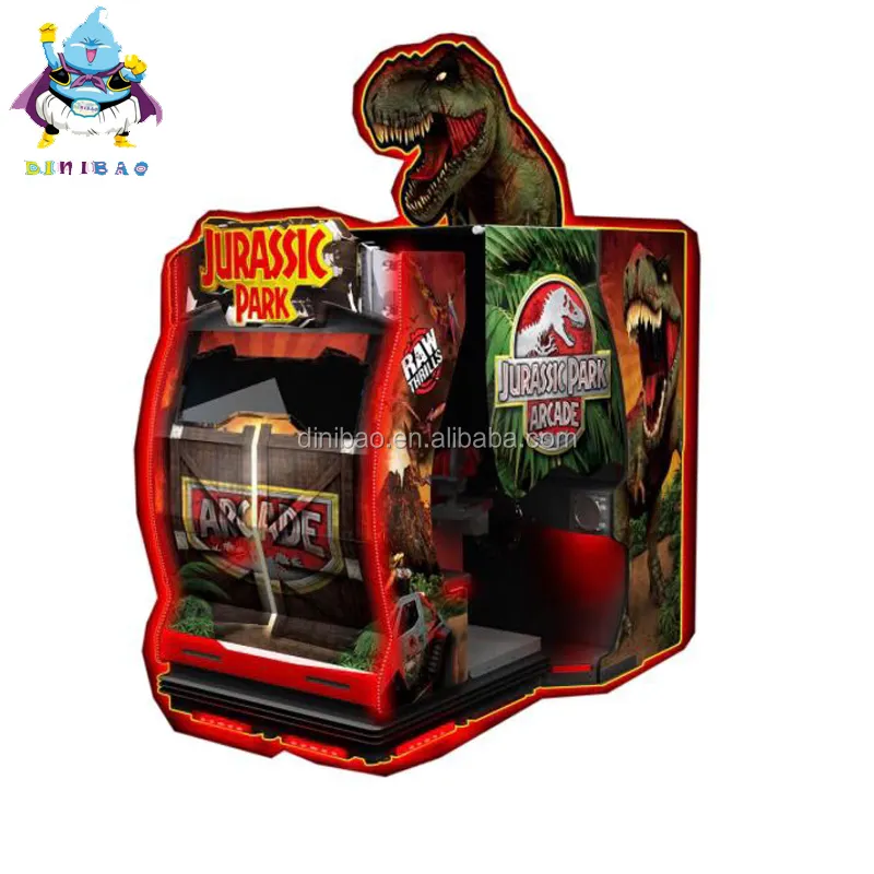 Аркадные монетные аркадные игровые автоматы для видеосъемки с динозаврами Парк приключений Юрского периода для двоих игроков