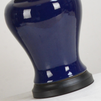 Lampe de bureau en porcelaine aux fleurs, luminaire décoratif chinois et en céramique, idéal pour une chambre à coucher