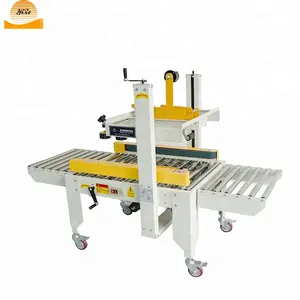 Semi automatic folding carton box gluing machine pneumatic yogurt carton box paper taping sealer sealing machine