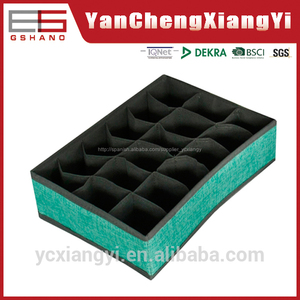 Divisores 18 plegable de almacenamiento caso de lino- como el verde squaresockcuadro organizador del armario - Product Image 1