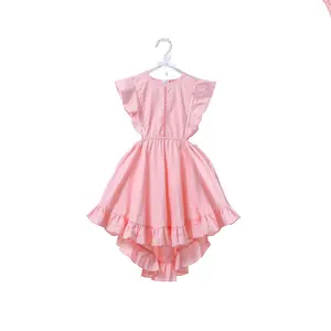 Wholesale Fashion Crochet Fabrics Children Girls Pearl Dresses Kids Boutique Puffy Clothing Sets For 5 8 12 Year Old